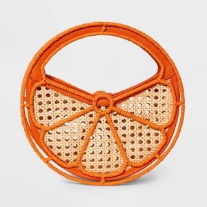 A New Day Orange and Cream Clutch